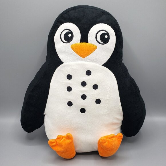 Ikea BLAVINGAD Plush Penguin Cushion Black White 16" Stuffed Animal 205.283.74 - Picture 1 of 14